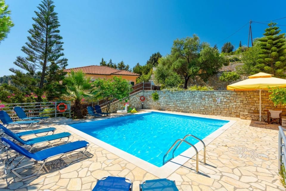 Property building, Living room, Swimming pool