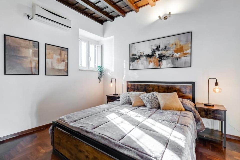Bed, Bedroom, air conditioner