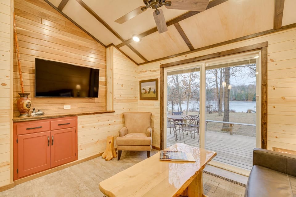 Minong Flowage Cabin w/ Fire Pit & Dock! Cabin in Wascott