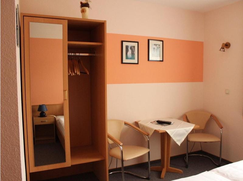 Seating area, wardrobe