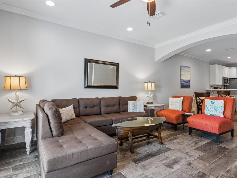 Kitchen or kitchenette, Living room, Seating area, furniture