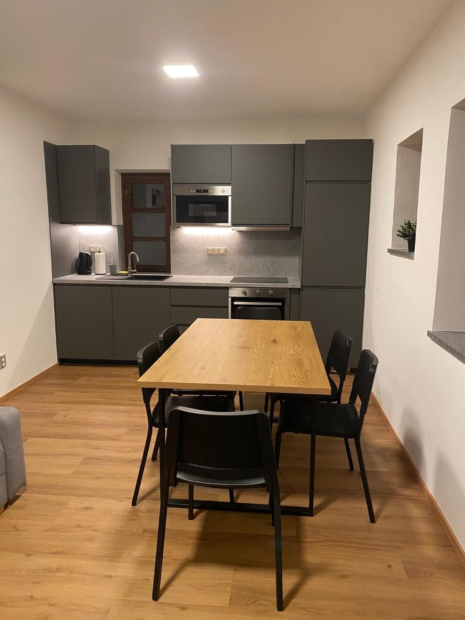 Kitchen or kitchenette, Living room, Dining area