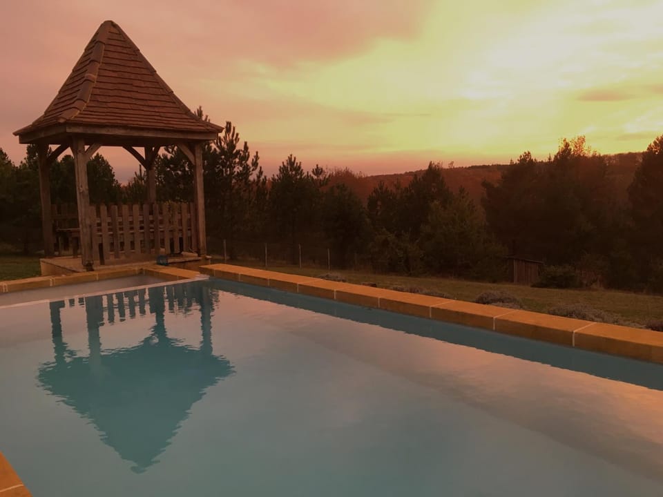 Swimming pool, Swimming pool, Sunset