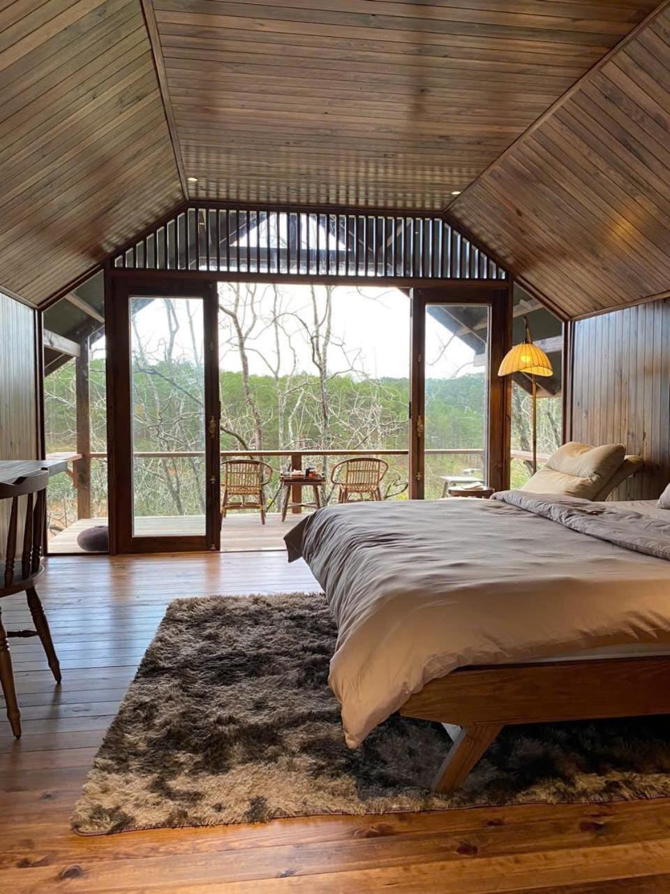 Bed, Natural landscape, View (from property/room), Bedroom