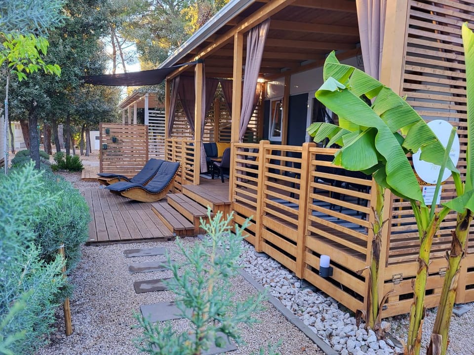 Patio, Garden view, sunbed