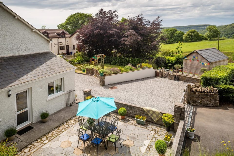 Patio, Bird's eye view, Balcony/Terrace, Garden view