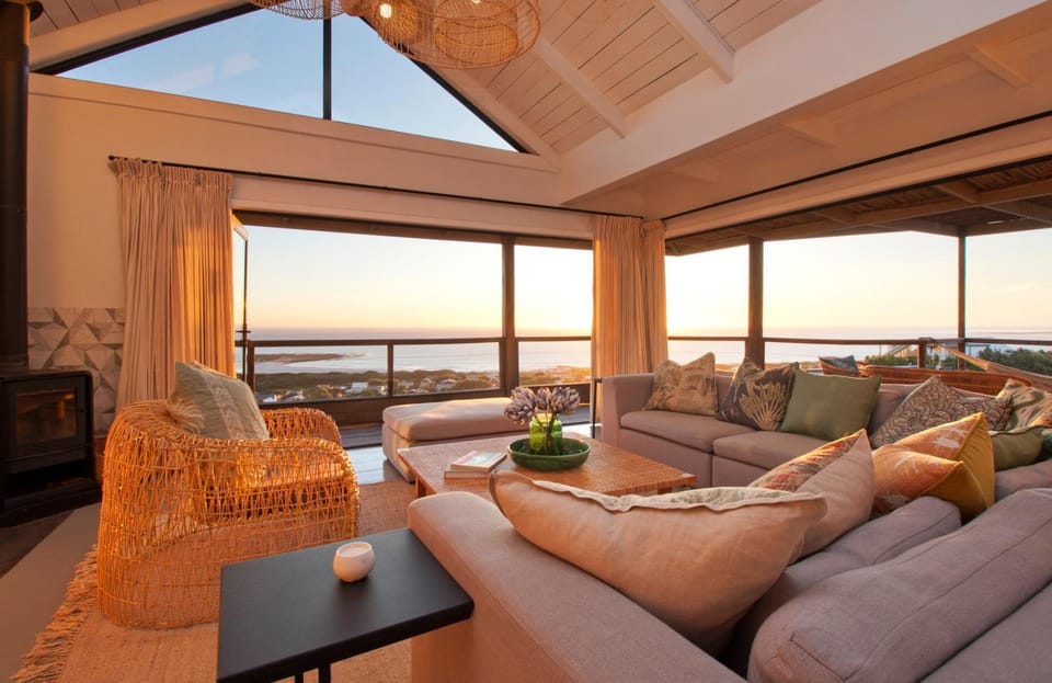View (from property/room), Living room, Seating area, Sea view