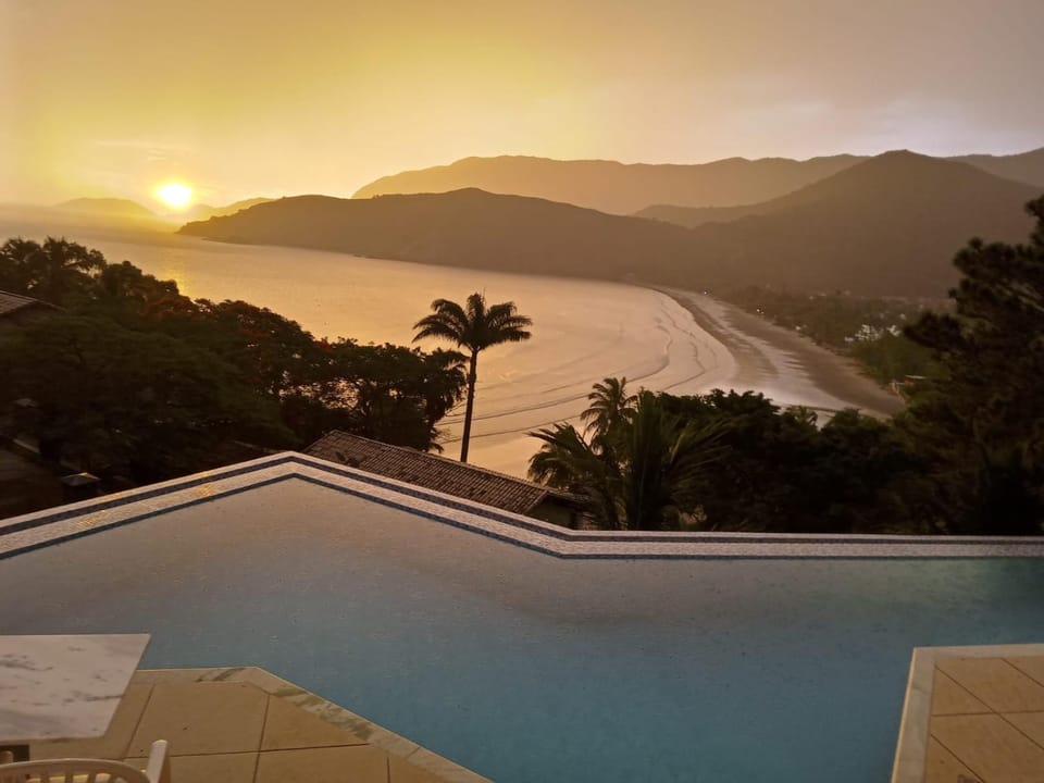 Pool view, Sea view, Swimming pool, Sunset