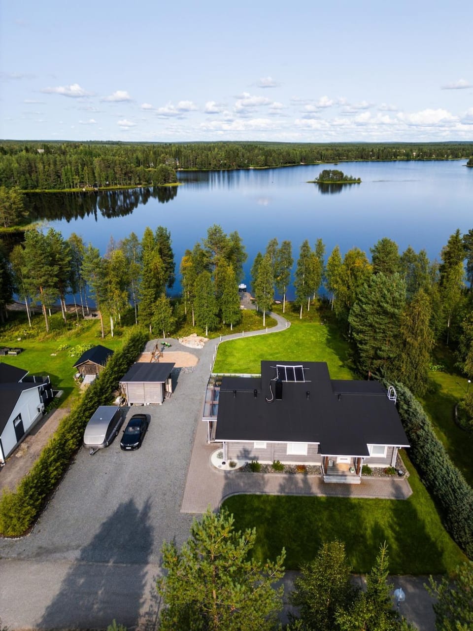 Neighbourhood, Natural landscape, Bird's eye view, Lake view, Parking
