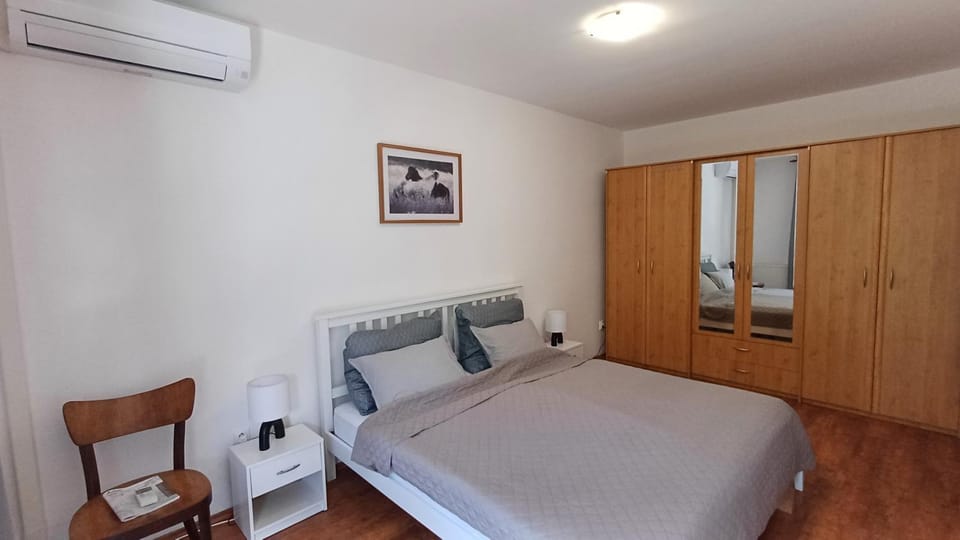 Bedroom, wardrobe, air conditioner