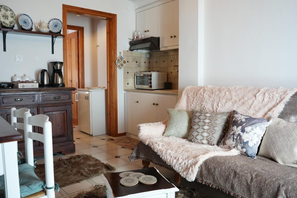 Coffee/tea facilities, Kitchen or kitchenette, Living room, Seating area, Dining area, pet friendly, stove, toaster