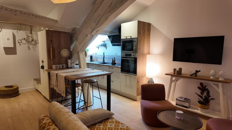 TV and multimedia, Kitchen or kitchenette, Living room, Seating area, Dining area, oven, stove