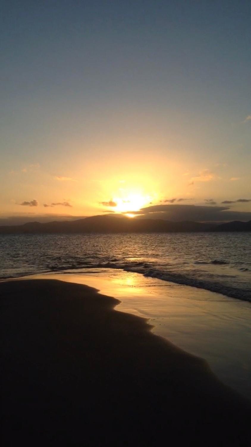 Natural landscape, Beach, Sunset