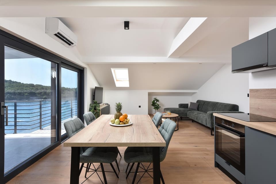 Living room, Seating area, Sea view