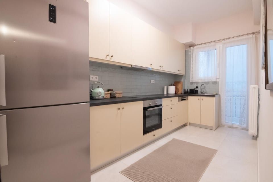 Kitchen or kitchenette, oven, stove