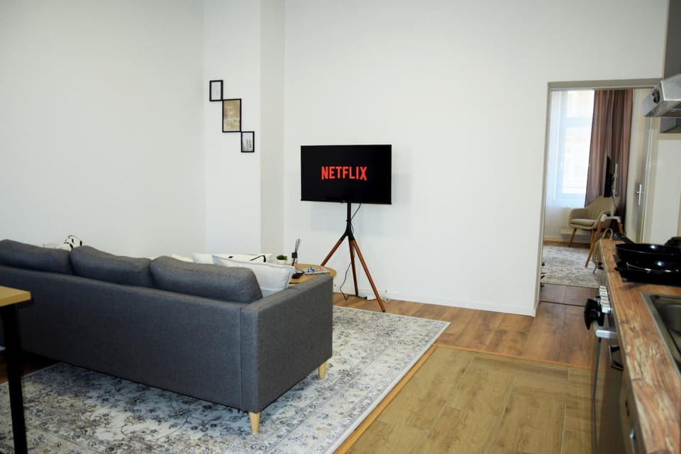 Living room, kitchen