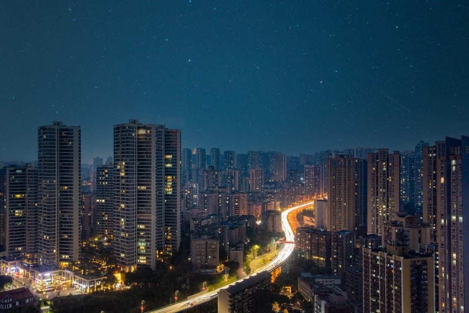 Night, Neighbourhood, City view, Street view