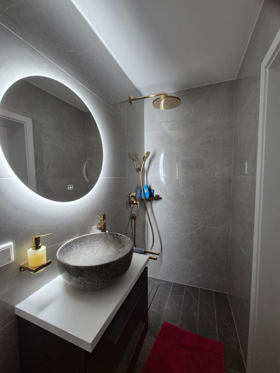 Shower, Bathroom, hair dryier, soundproof, towels, towels