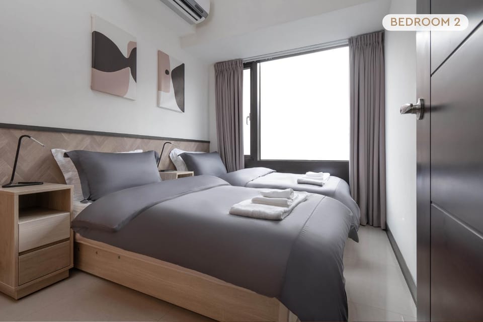 Bed, Bedroom, air conditioner