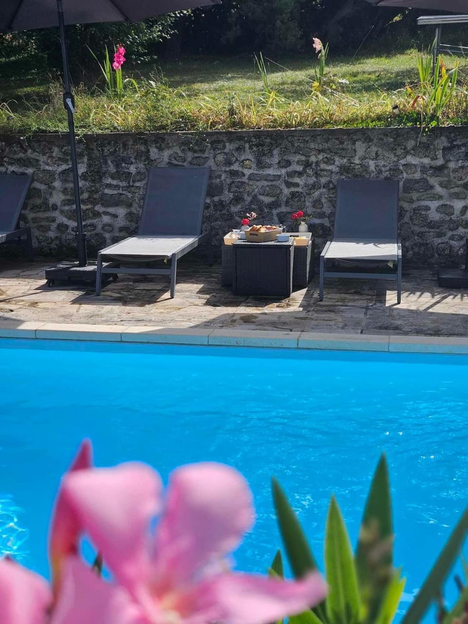 Garden view, Pool view, Swimming pool, sunbed