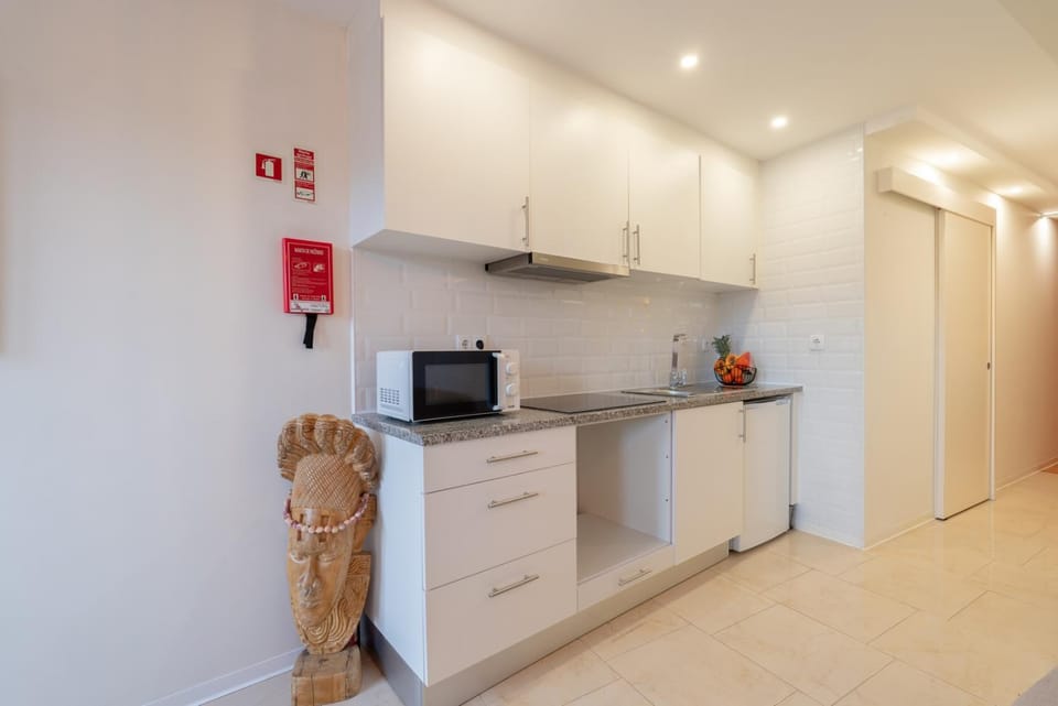 Kitchen or kitchenette, oven, stove, toaster