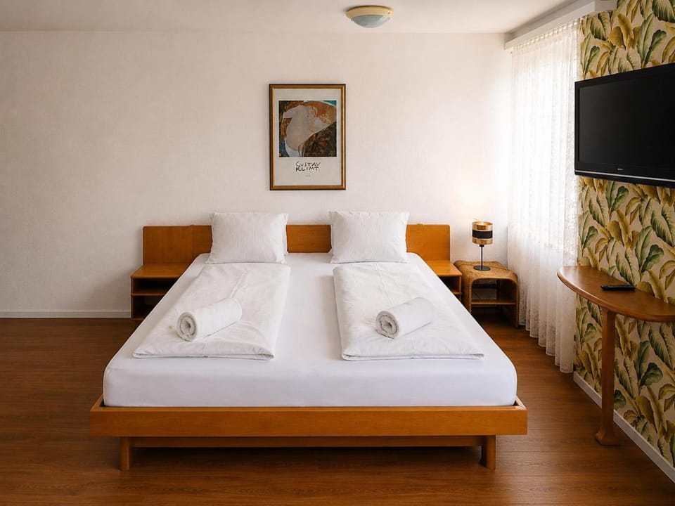 Bed, TV and multimedia, Photo of the whole room, Bedroom