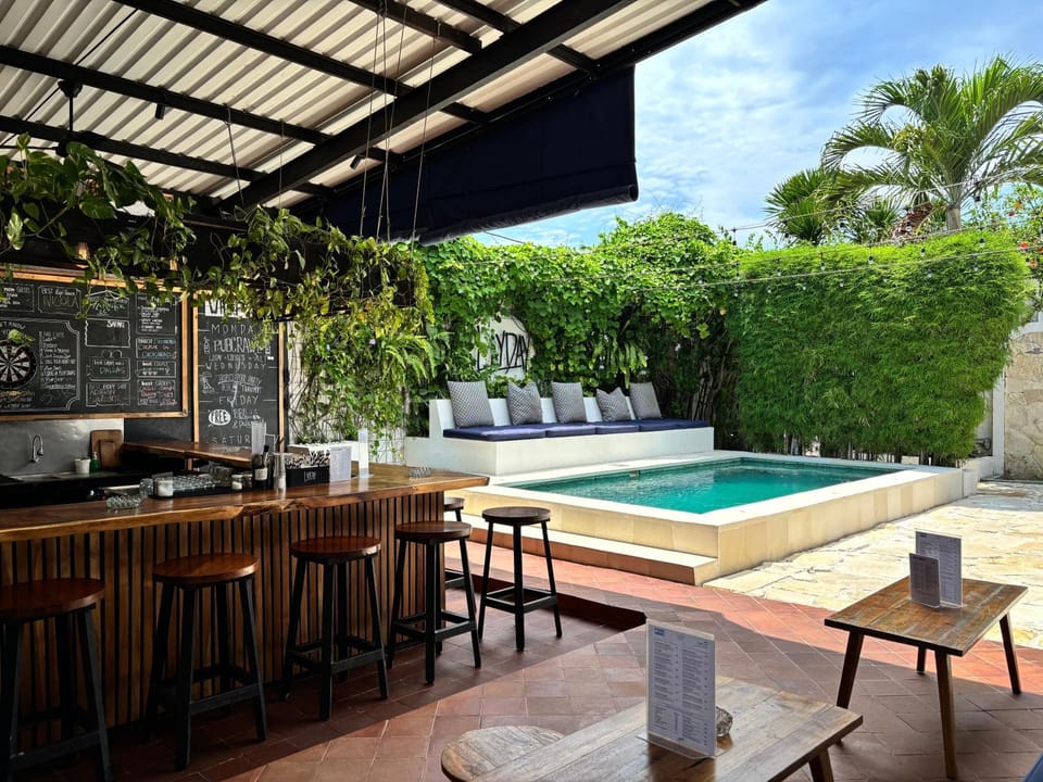 Patio, Day, Property logo or sign, Natural landscape, Pool view, Swimming pool, sunbed