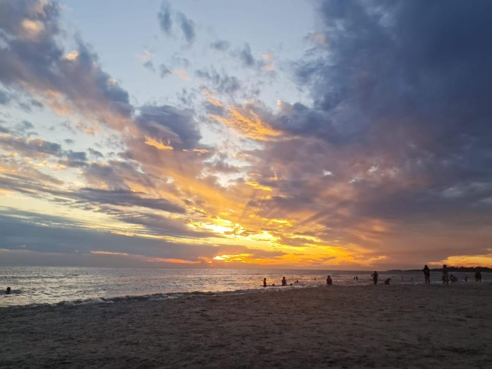 Natural landscape, Beach, Sea view, Sunset