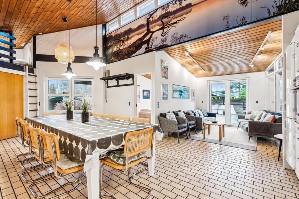 Spacious And Inviting Pool House With Spa, Sauna, Rooftop Terrace And Room For The Whole Family Just 300 Metres From The Water And Close To House in Central Denmark Region