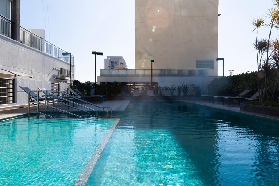 Pool view, Swimming pool, sunbed