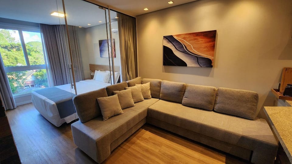 Flat Aconchegante c/ Lareira e Piscina Apartment in Canela