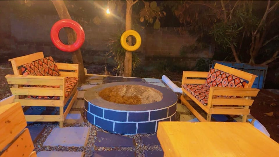 Patio, Night, Natural landscape, Seating area