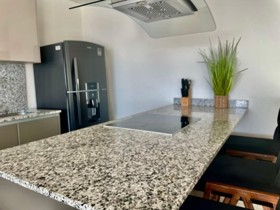 Kitchen or kitchenette, Dining area, stove