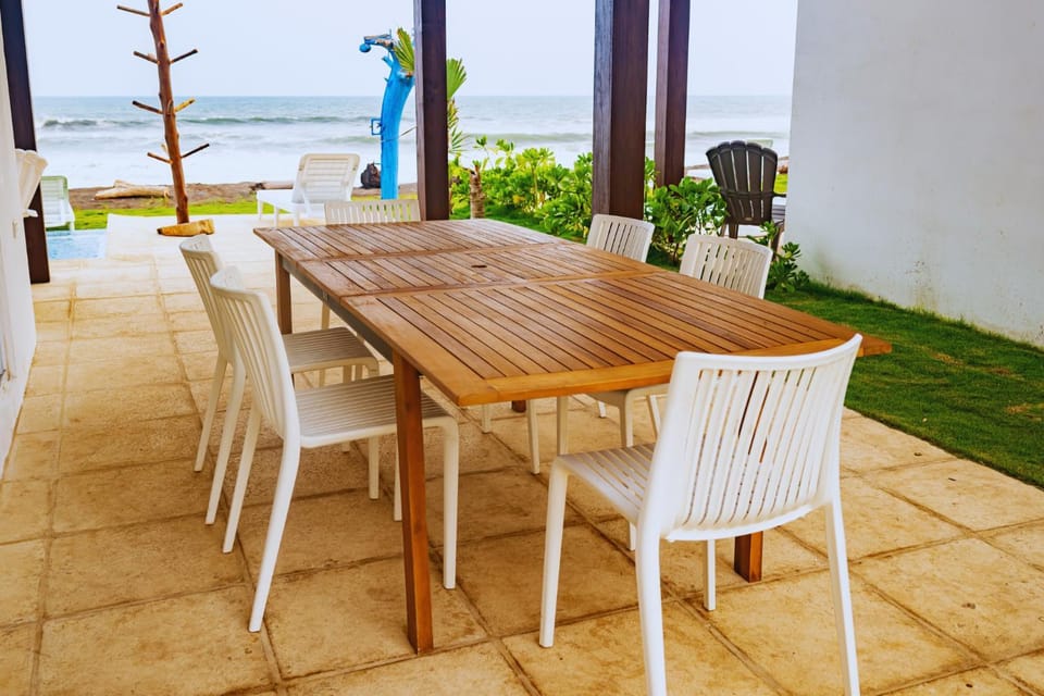Patio, Natural landscape, Seating area, Dining area, Sea view