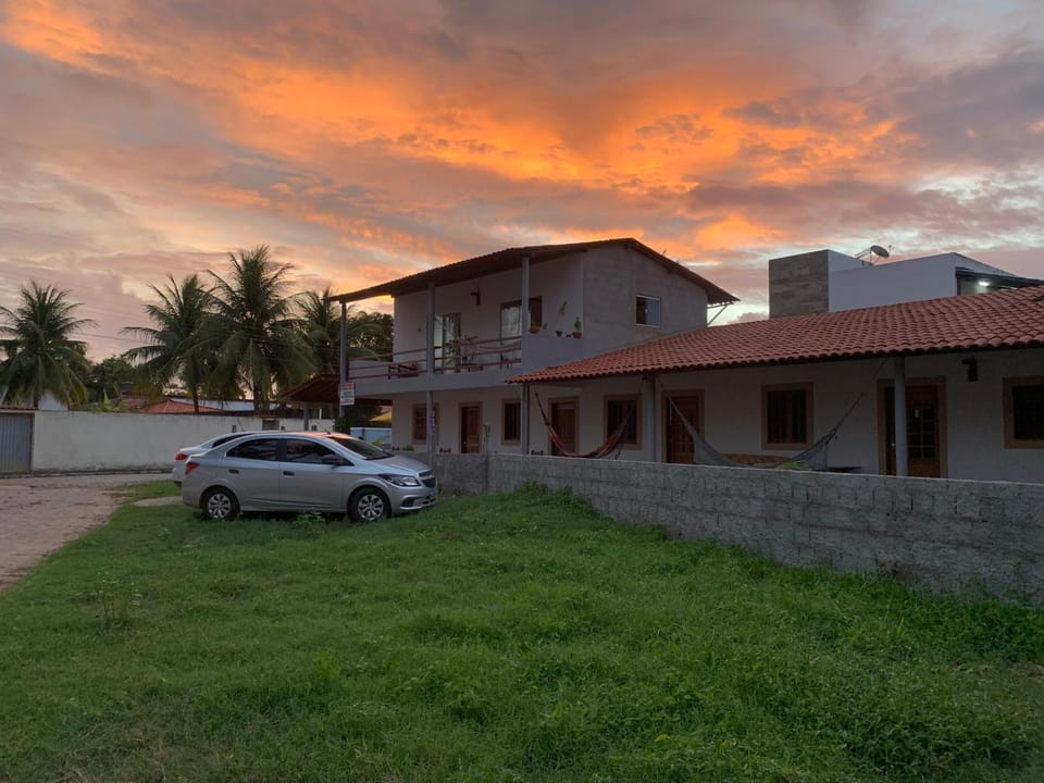 Property building, Natural landscape, Garden, Garden view, Sunset, Parking