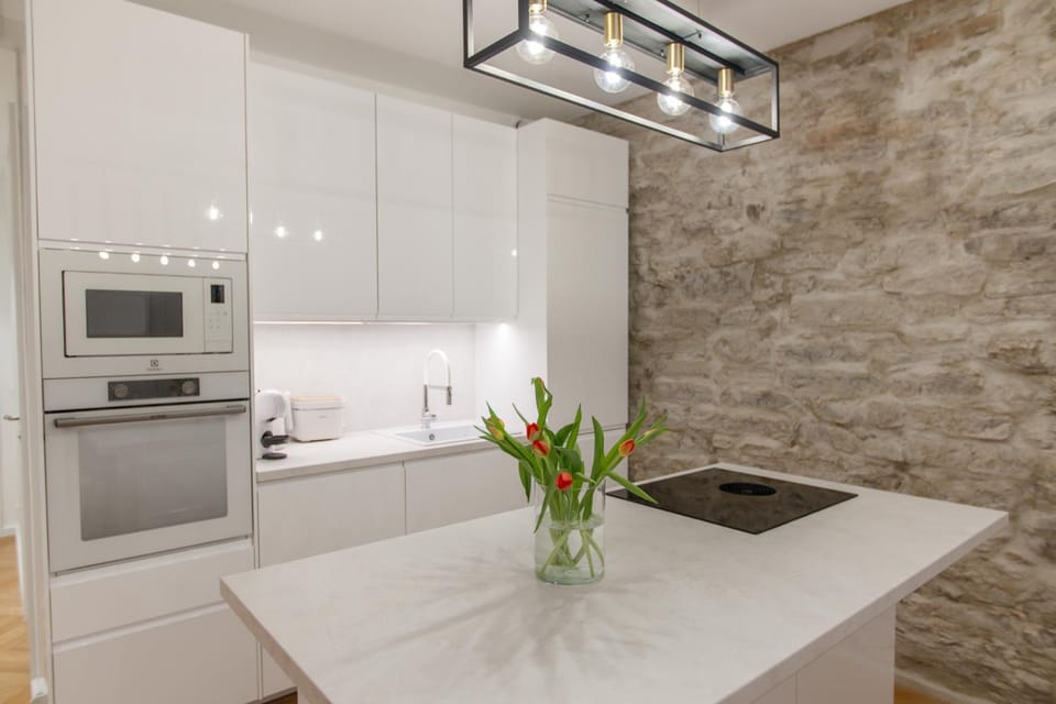 Kitchen or kitchenette, dishwasher, oven, stove, toaster