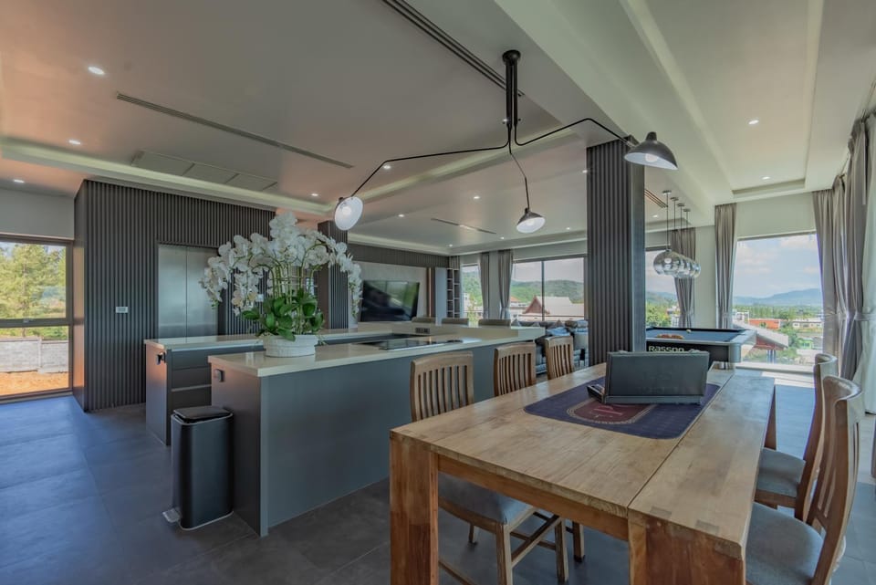 Living room, Dining area, Sea view, kitchen