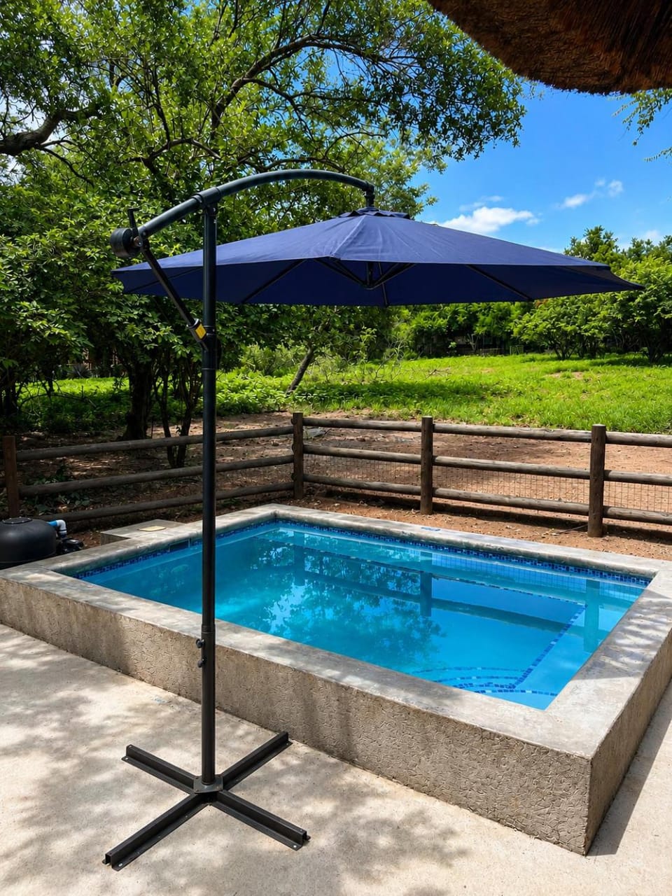 Property building, Natural landscape, Pool view, Swimming pool