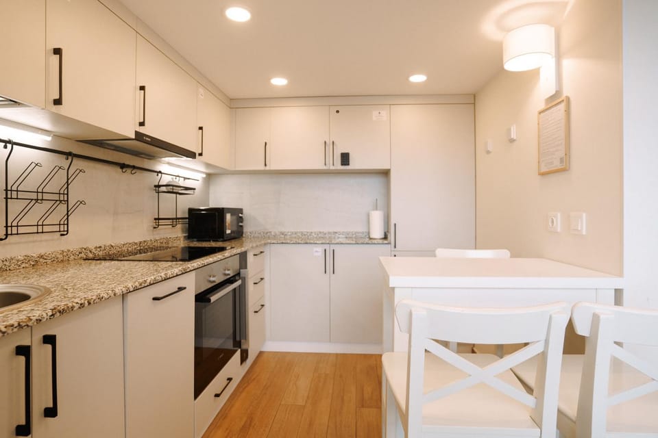 Kitchen or kitchenette, dishwasher, oven, stove