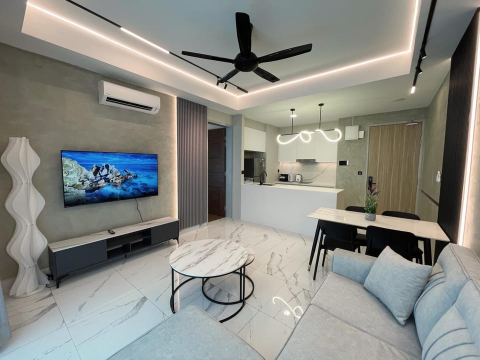 TV and multimedia, Kitchen or kitchenette, Living room, Seating area, Dining area, Evening entertainment, air conditioner