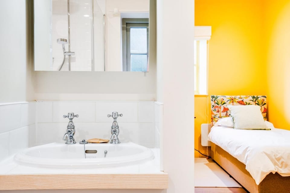 Bed, Bathroom, Bedroom