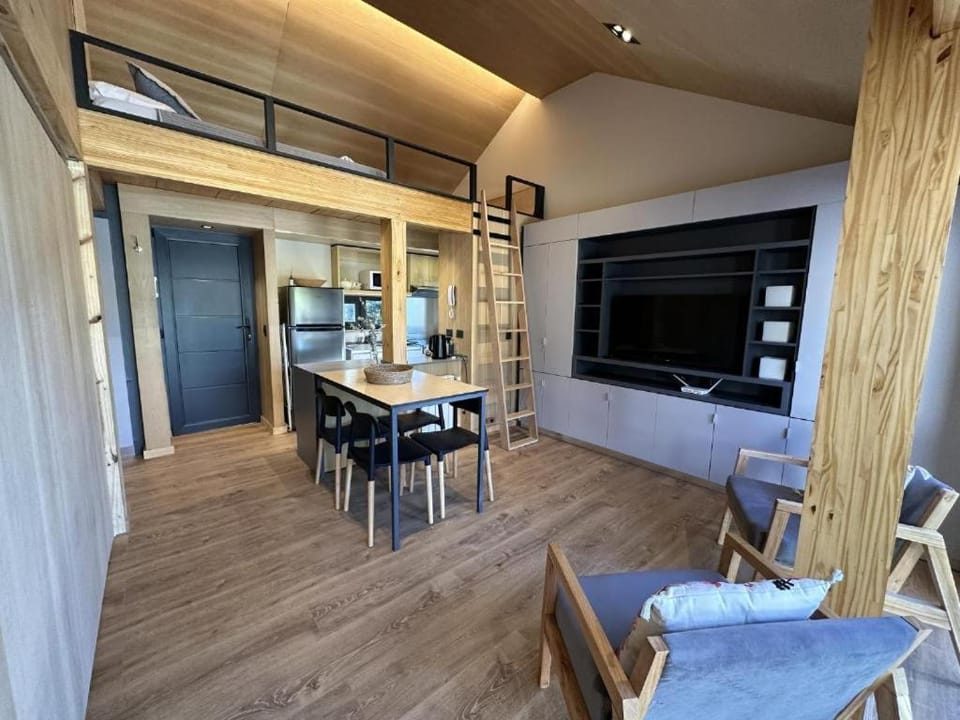 Kitchen or kitchenette, Living room, Dining area