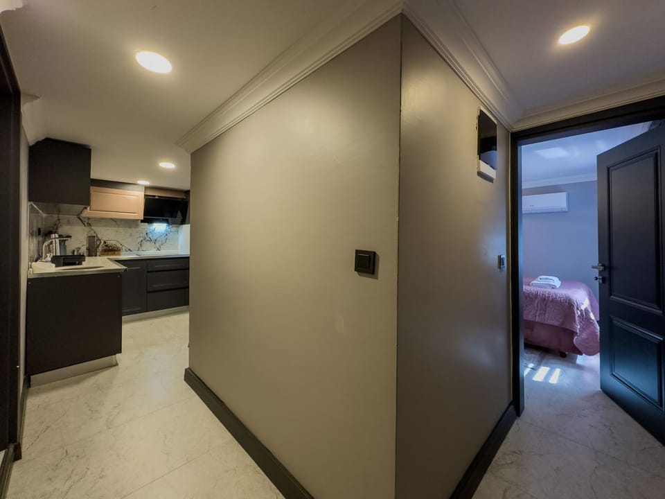 Bed, Kitchen or kitchenette, Photo of the whole room, Bedroom, minibar, oven, stove