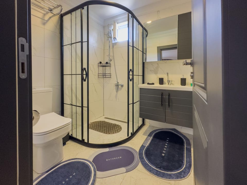 Shower, Toilet, Bathroom, towels