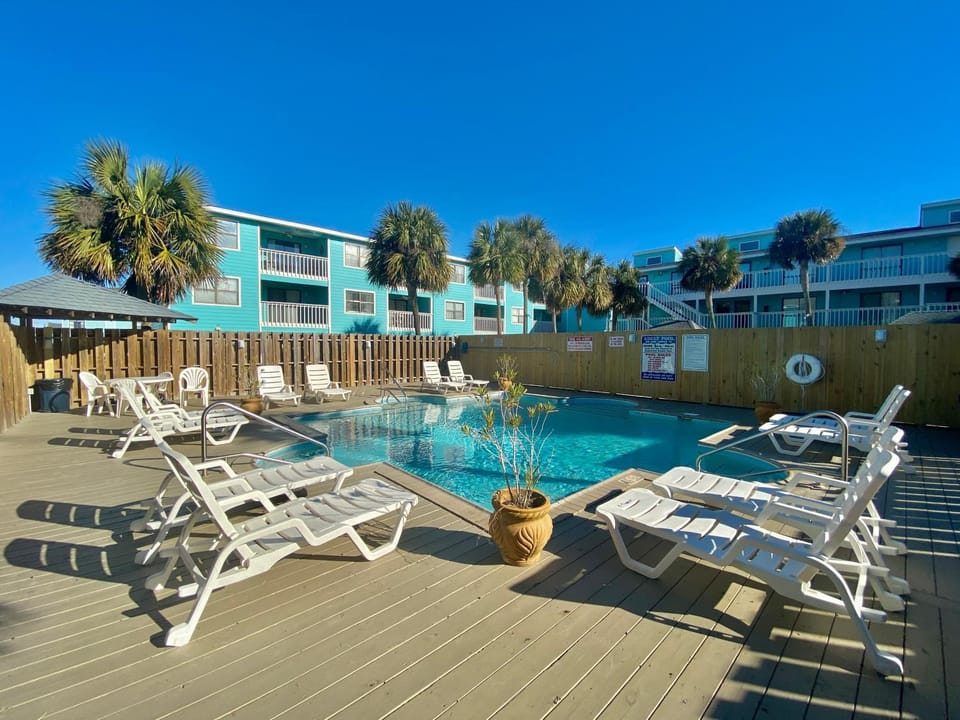 Pool view, sunbed