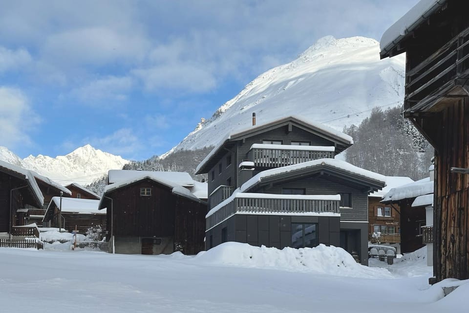 Property building, Natural landscape, Winter, Mountain view