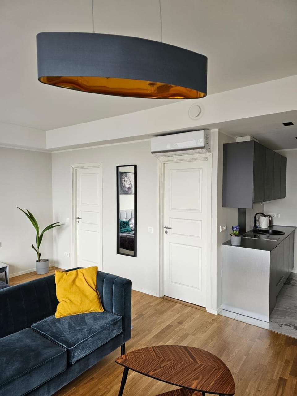 Kitchen or kitchenette, Living room, air conditioner