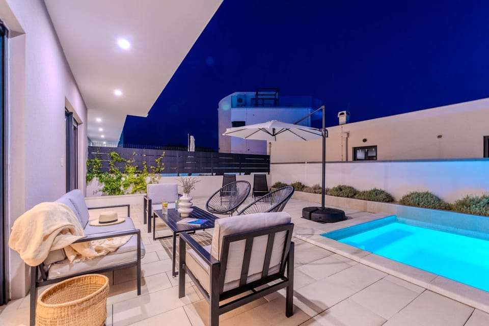 Patio, Seating area, Pool view, Swimming pool