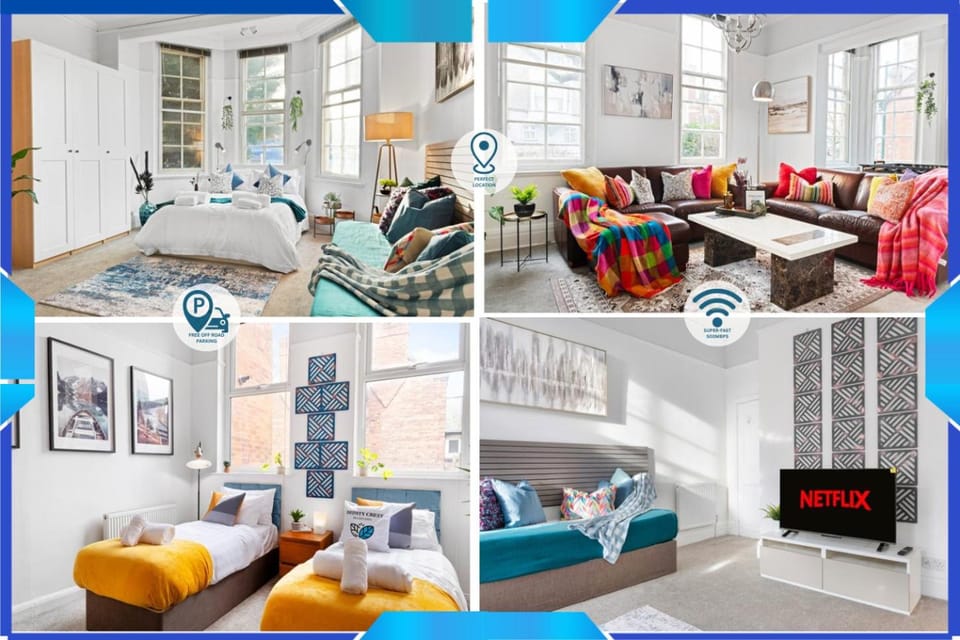 EcoCrest-Superior 2 Bedroom 2 Bath - Free Parking - Sleeps 5 Apartment in Nottingham