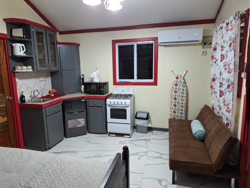 Coffee/tea facilities, Kitchen or kitchenette, Living room, Seating area, Dining area, oven, pet friendly, stove, toaster, air conditioner